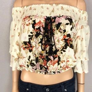 Band of Gypsies off the shoulder floral top